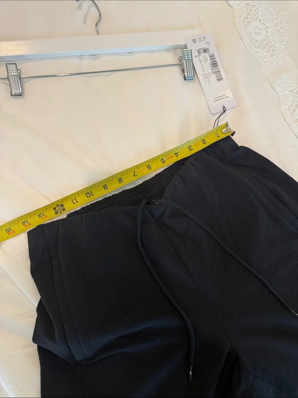 ALO Yoga Sway Mid-Rise On The Go Pant Black Wide-Leg Lounge Pants Small